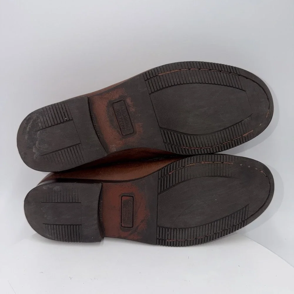 Giorgio Brutini Mens Shoes Size 8 M Loafers Woven Leather Kiltie Tassel